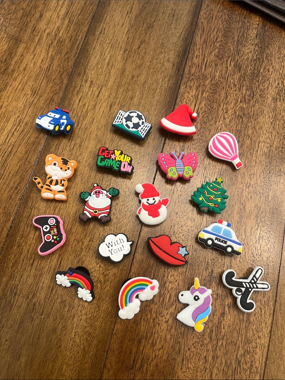 Kids Assorted Holiday & Fun Shoe Charm Jibitz - Colorful Mix